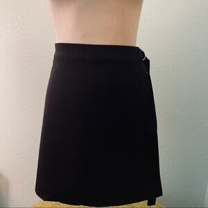 English Factory black wrap skirt with ring closure